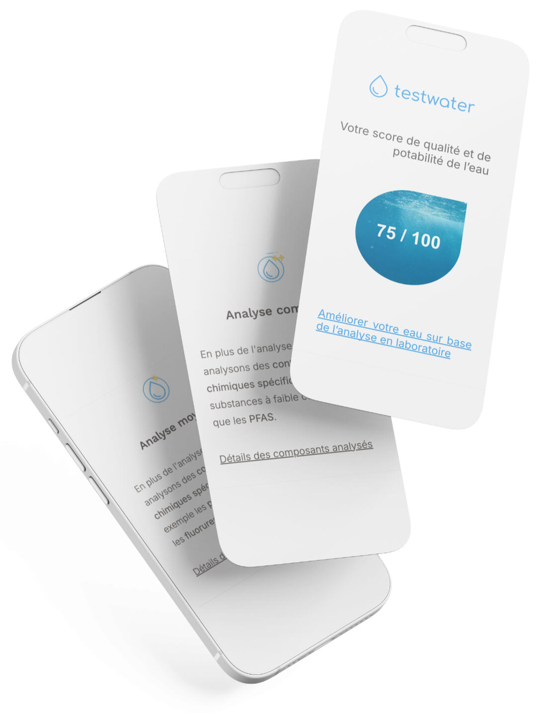 boite d'échantillons pour tester l'eau